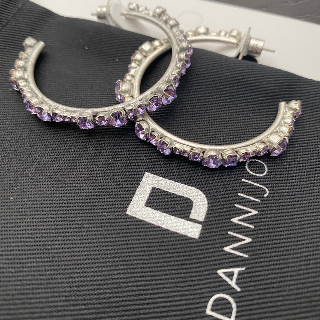 Dannijo Alicia Swarovski Crystal Hoops